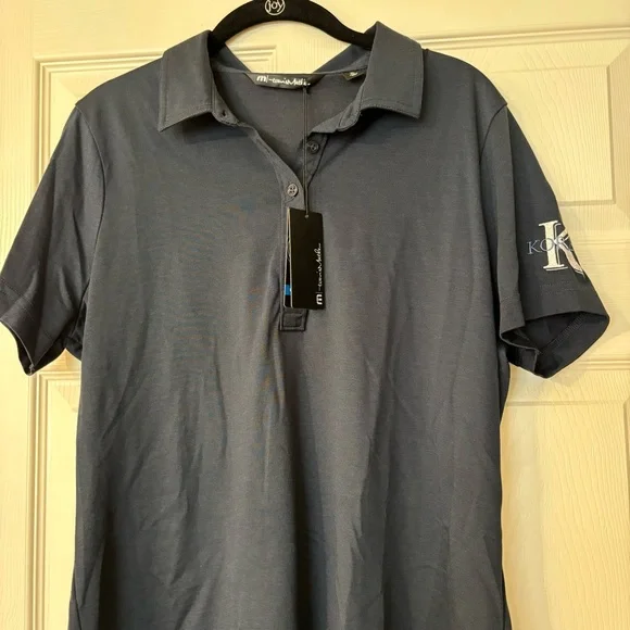 Travis Matthew Women's She Fancy 2.0 Polo Shirt Vintage Indigo/Black Size XL - Picture 3 of 12